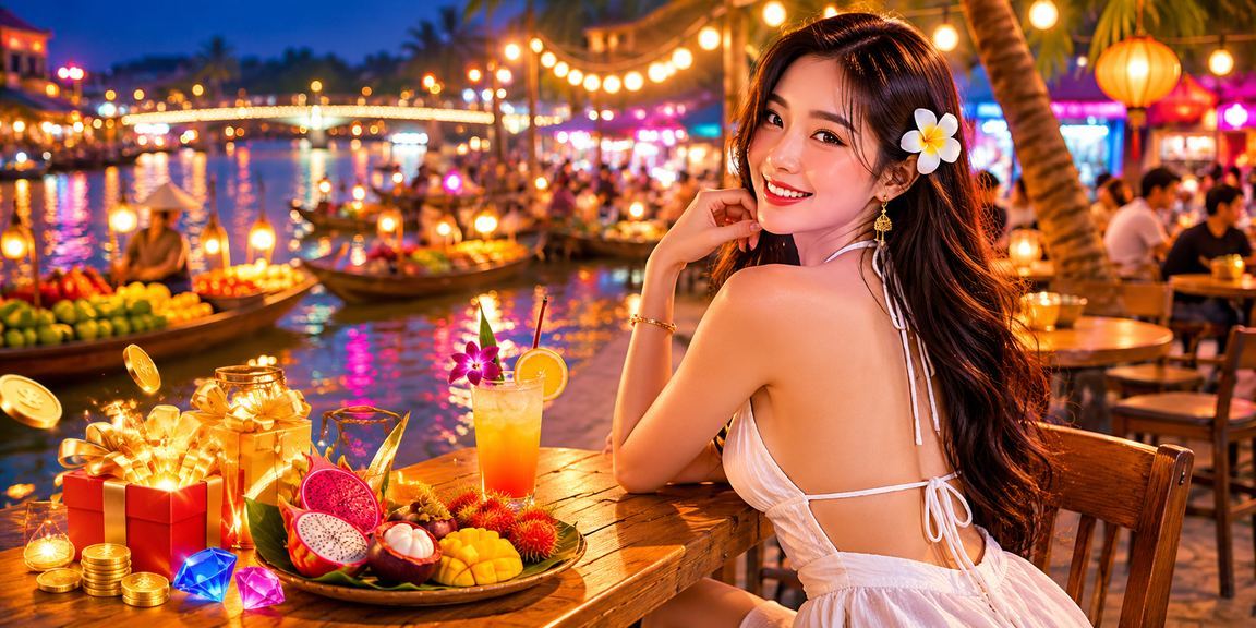 Người dùng Việt Nam trải nghiệm cá cược trực tuyến tại quán cà phê bên sông Mekong